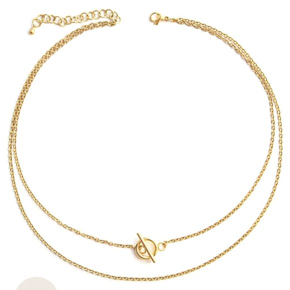 wellDunn jewelry Luck Gold Padlock Necklace Set - Picture 4 of 7